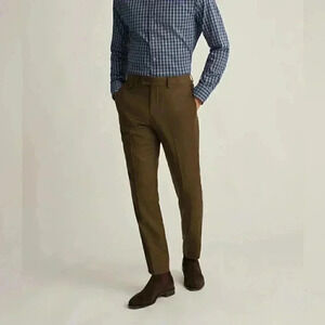 NWOT BONOBOS Mens Brown Italian Wool Suit Pants 32x34